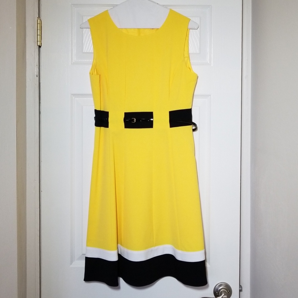Calvin Klein Yellow Sleeveless Dress